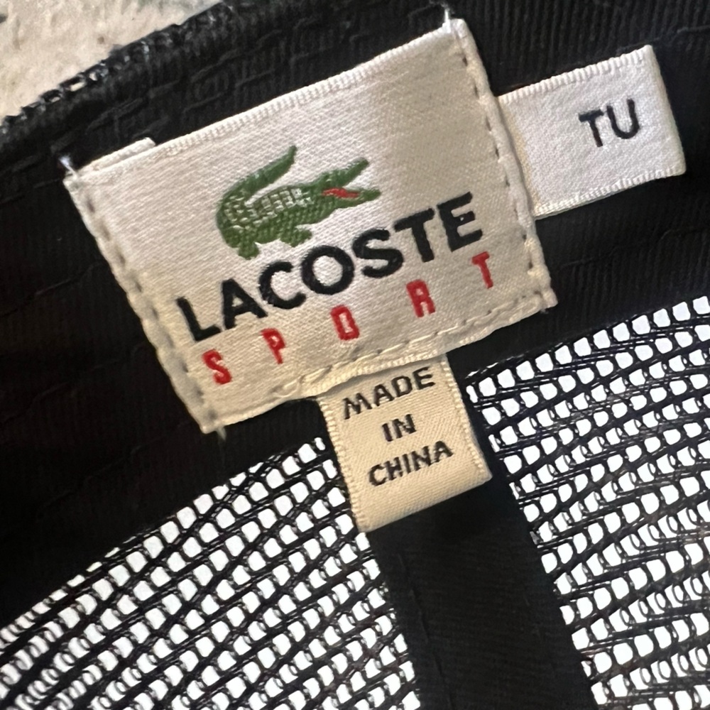 Lacoste Black Mesh Cap with Green Crocodile Patch men women - Picture 3 of 4